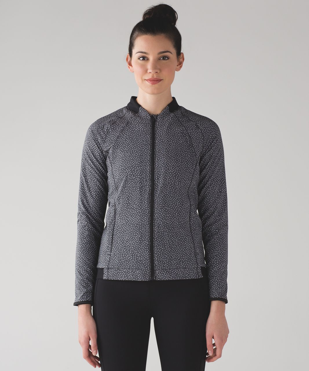 Lululemon Hit It Jacket - Frozen Fizz White Black / Black - lulu