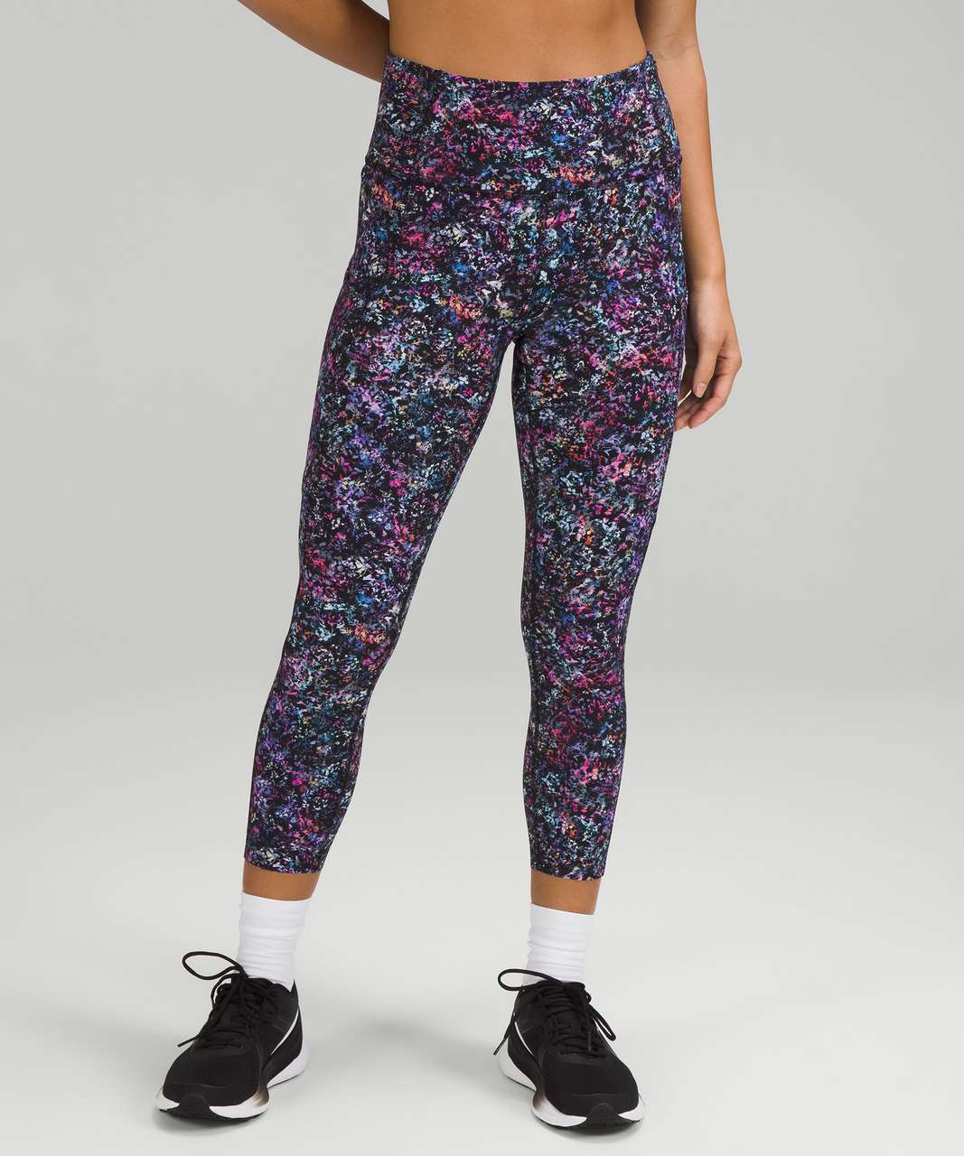 Lululemon Fast and Free Crop II 19 *Non-Reflective - Activate Floral Multi  - lulu fanatics