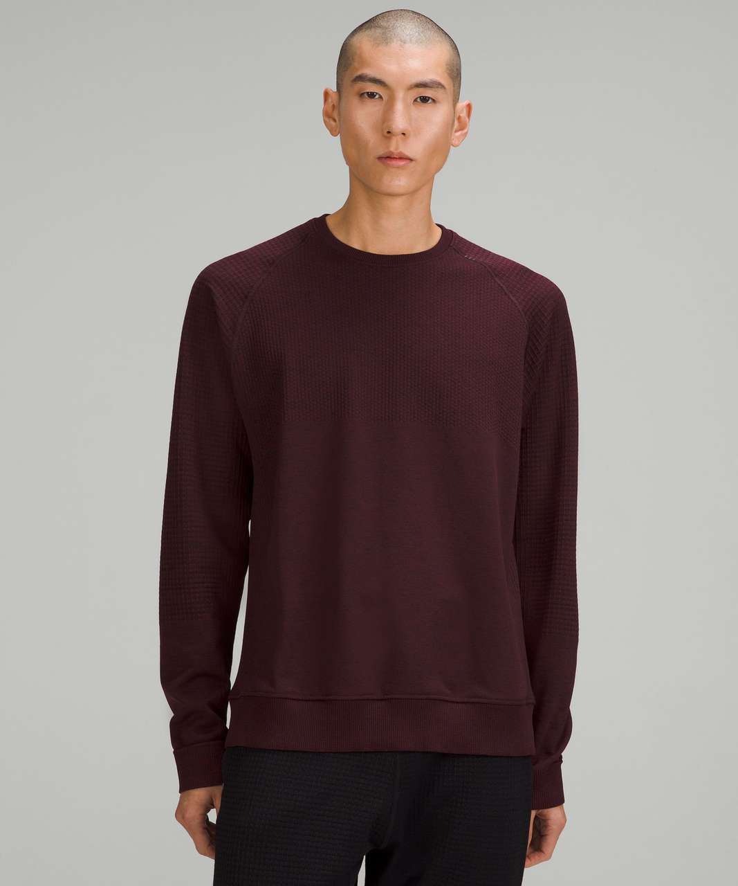 Lululemon Engineered Warmth Long Sleeve Crew - Cassis / Pomegranate / Black  - lulu fanatics