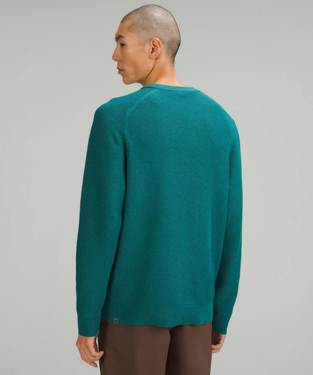 Lululemon Textured Knit Crewneck Sweater - Heathered Green Jasper