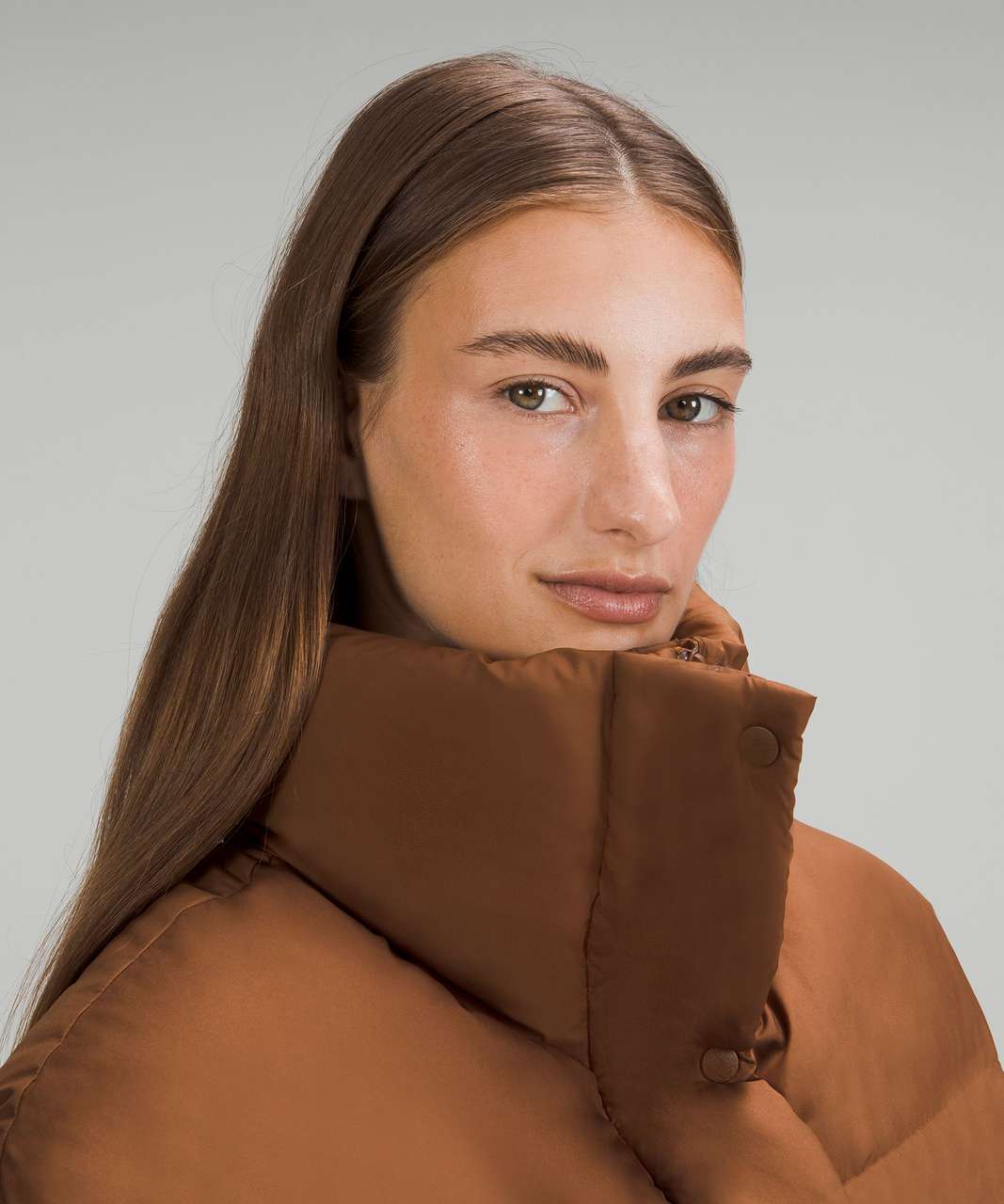 Lululemon Long Oversized Down Jacket - Roasted Brown