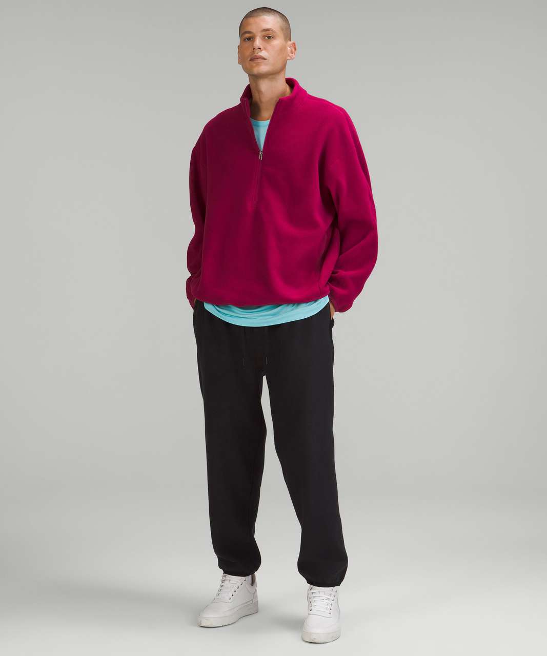 Lululemon Oversized-Fit Fleece Half Zip - Pomegranate