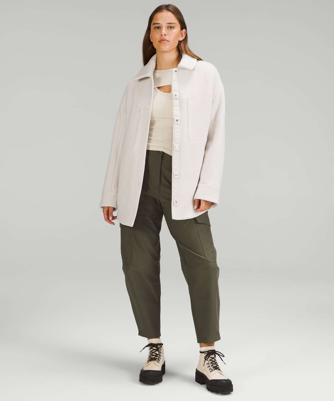 Lululemon Insulated Wool Shirt Jacket - Natural Ivory