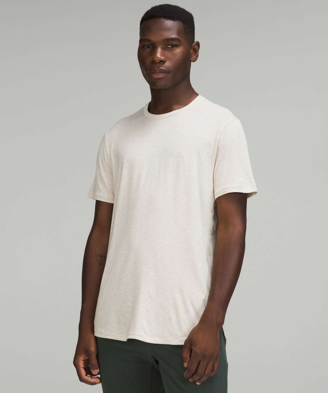 Lululemon Balancer Short Sleeve Shirt - Heathered Natural Ivory