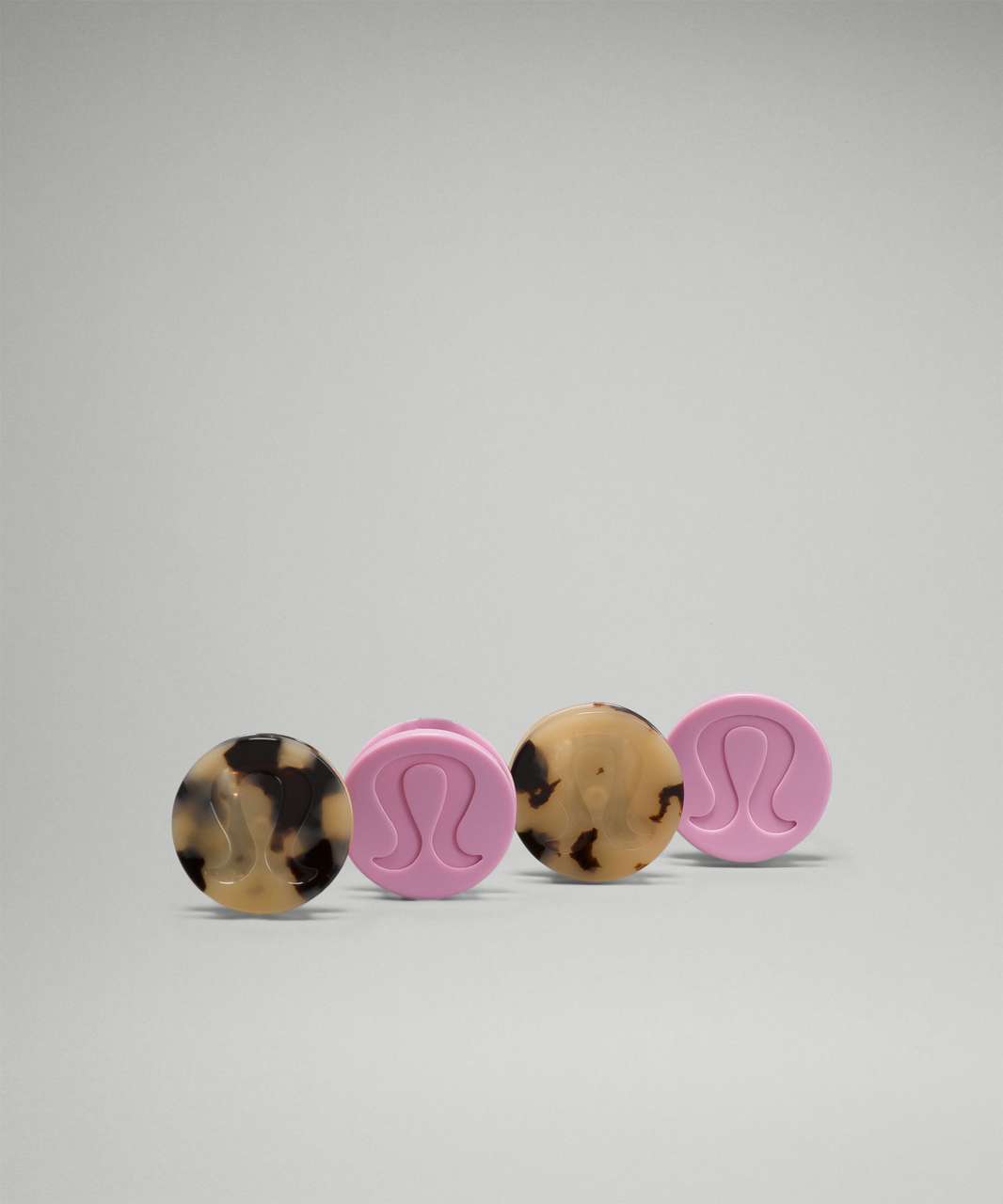 Lululemon Small Claw Hair Clips 4 Pack - Golden Sand / Black / Golden Sand / Black / Pink Peony / Pink Peony