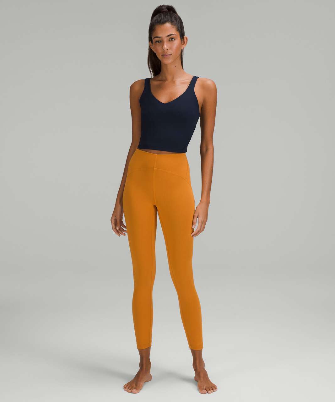 lululemon athletica Align Cropped Stretch-woven Top in Orange