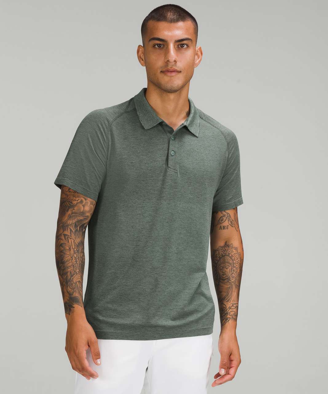 Lululemon Metal Vent Tech Polo Shirt 2.0 - Smoked Spruce / Tidewater Teal