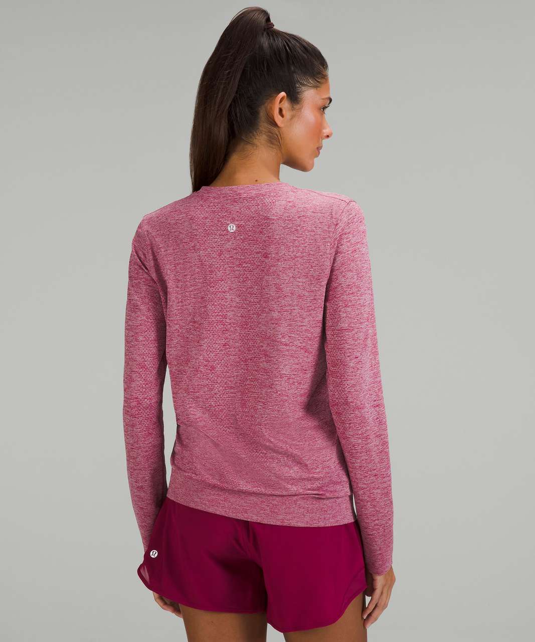 Lululemon Swiftly Relaxed Fit Long Sleeve Shirt Pomegranate Pink Peony 058637 420345 