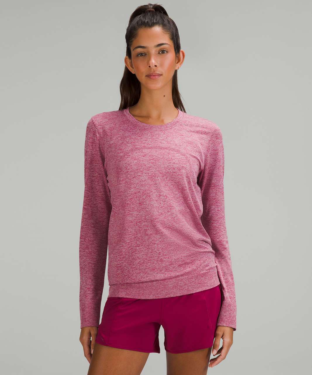 Lululemon Womens Pink Peony/pink Peony Swiftly Tech 2.0 Long-sleeved  Stretch-knit top - ShopStyle