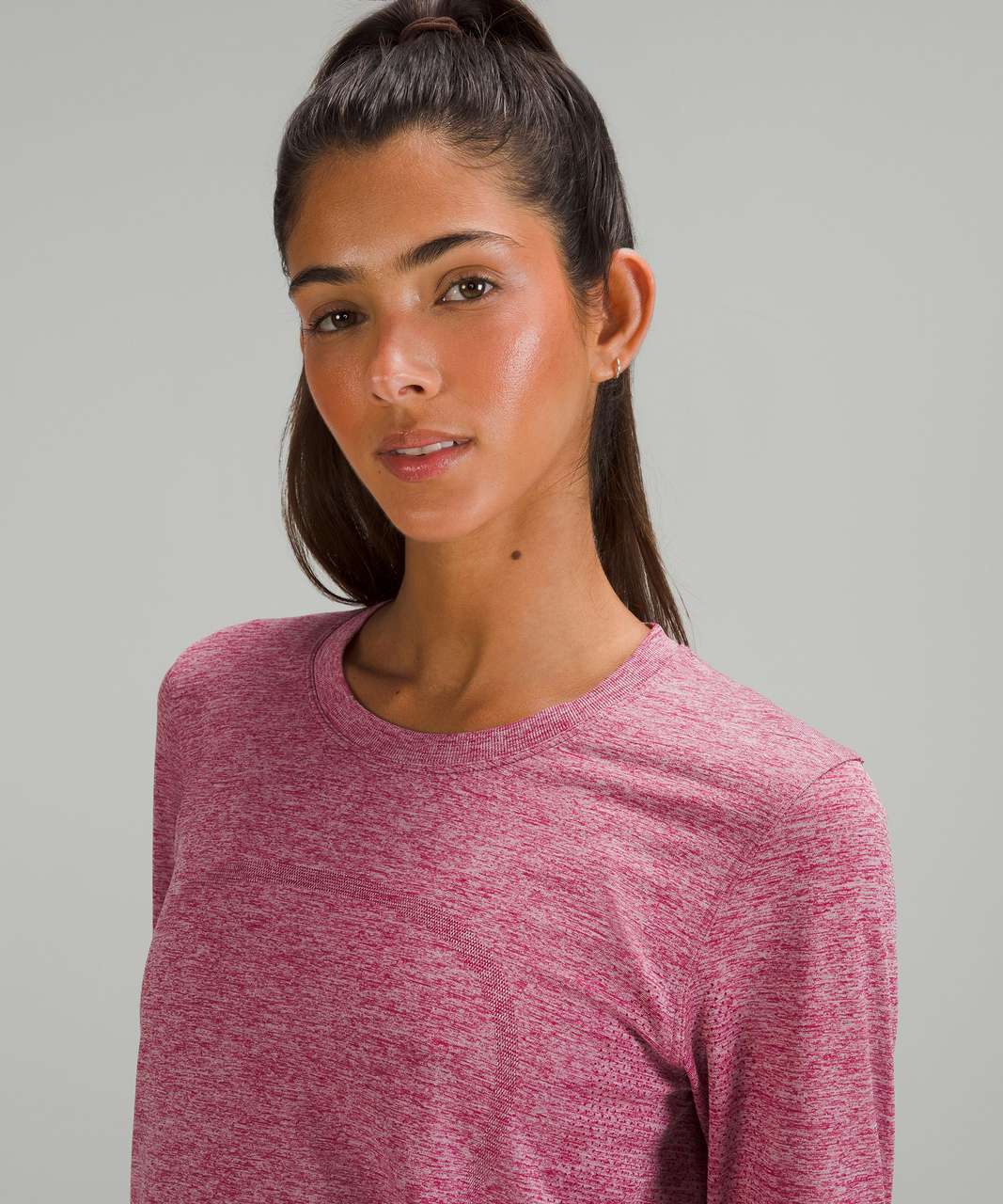 Lululemon Swiftly Relaxed-Fit Long Sleeve Shirt - Pomegranate / Pink Peony