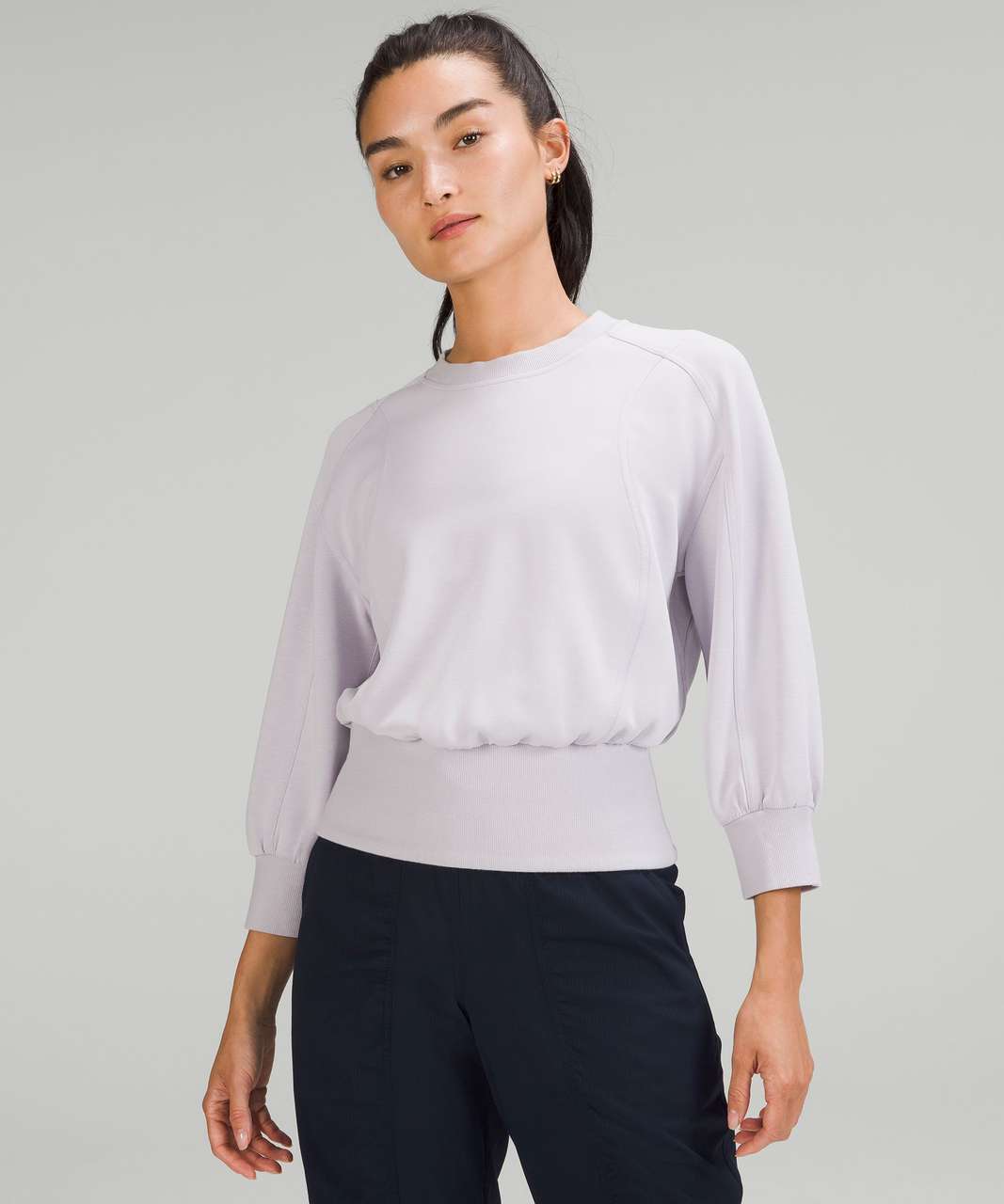 Lululemon Softstreme Ribbed-Hem Pullover - Faint Lavender