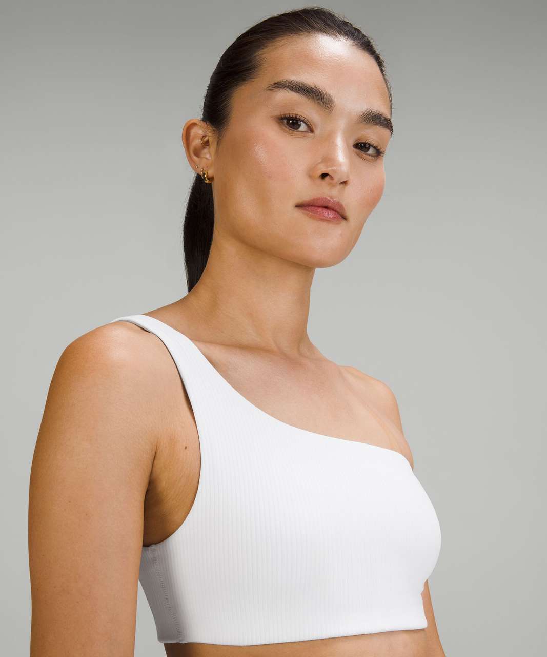 Lululemon Ribbed Nulu Asymmetrical Yoga Bra Light Support, A/b Cup