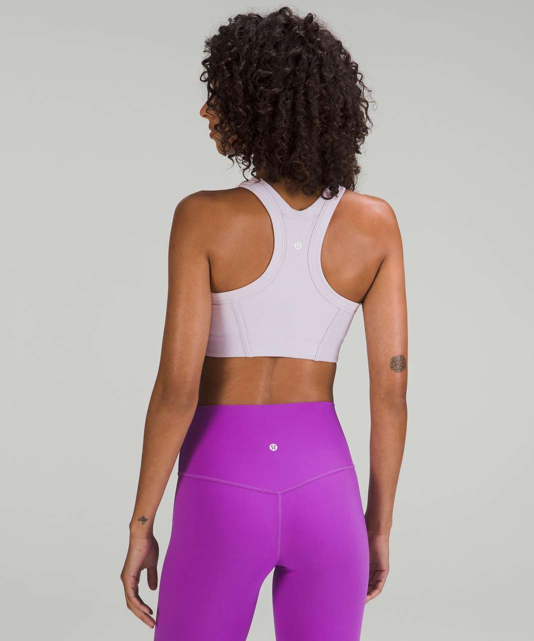 Lululemon Ribbed Nulu High-Neck Yoga Bra - Faint Lavender - lulu