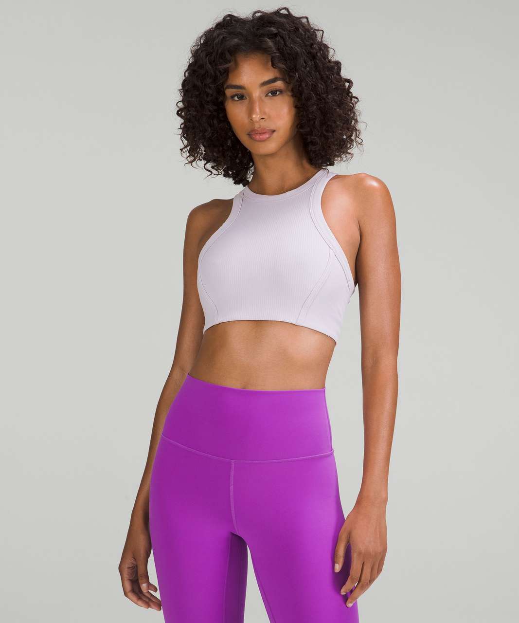 Ribbed Nulu High-Neck Yoga Bra *Light Support, B/C Cup