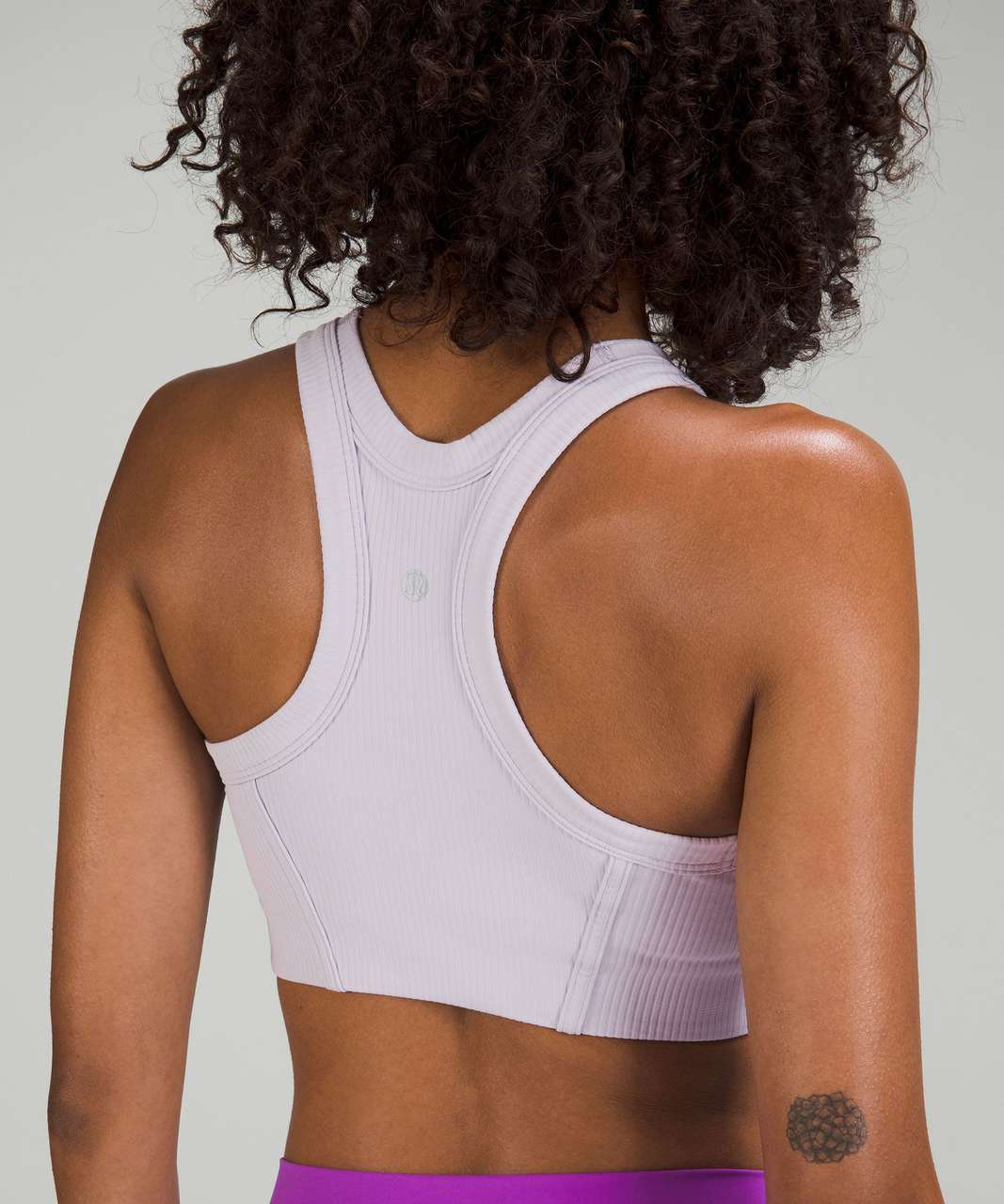 Lululemon Ribbed Nulu High-Neck Yoga Bra - Faint Lavender - lulu