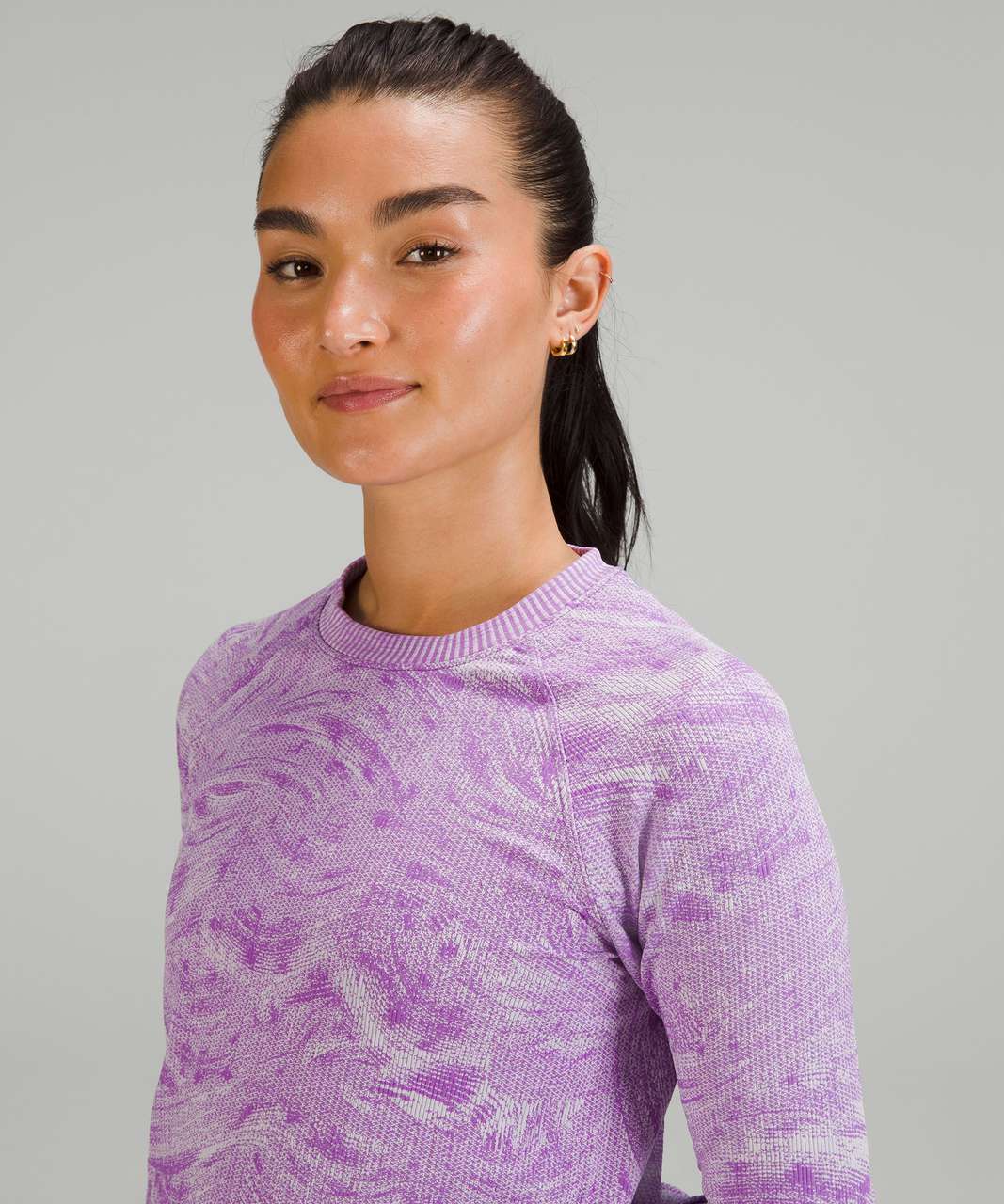 Lululemon Rest Less Pullover - Bubble Dot Violet Verbena / Chrome - lulu  fanatics