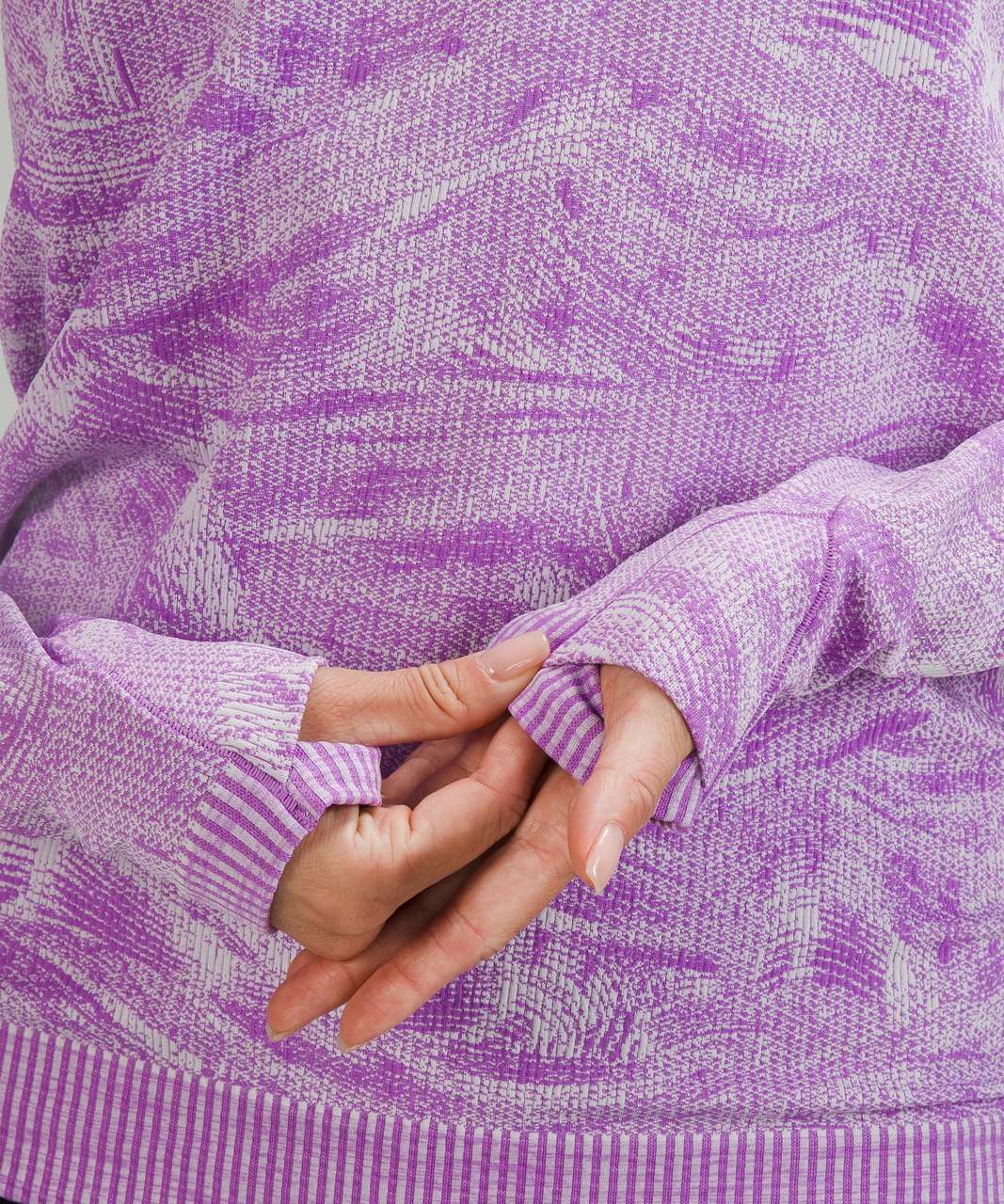 Lululemon Rest Less Pullover - Stratum Overlay Moonlit Magenta / Faint Lavender