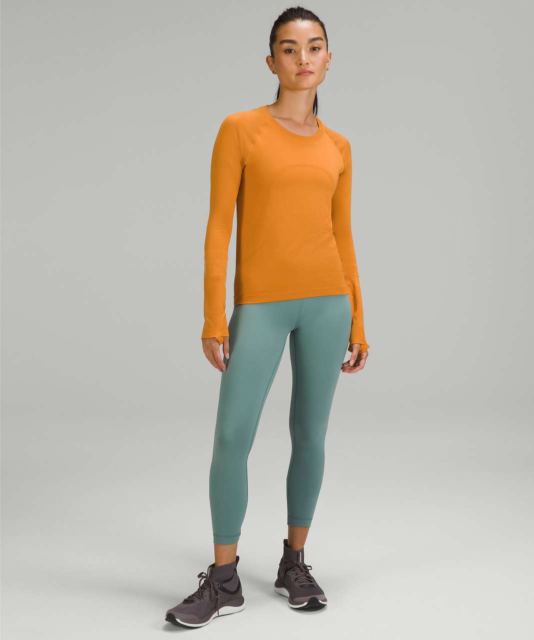 Lululemon Swiftly Tech Long Sleeve Shirt 2.0 *Race Length - Autumn Orange / Autumn Orange