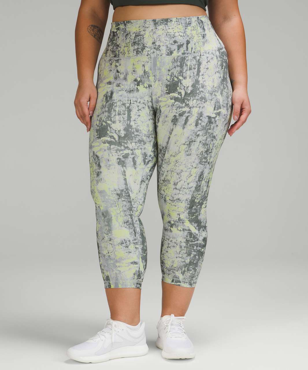 Lululemon Wunder Train High-Rise Crop 23 - Cinder Grain Smoked Spruce  Multi - lulu fanatics