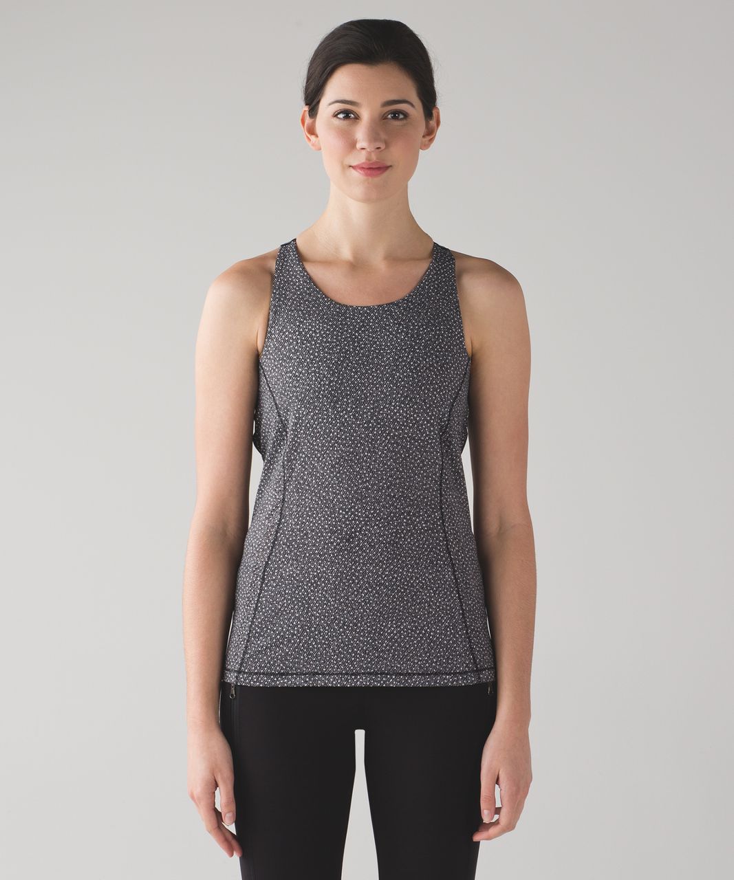 Lululemon Hit It Tank - Frozen Fizz White Black / Black - lulu fanatics