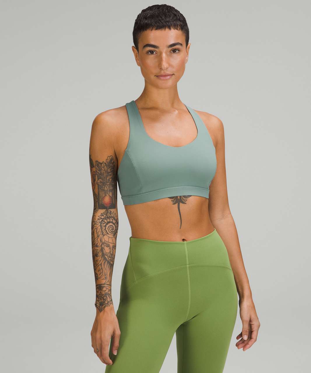 Lululemon Free to Be Serene Bra *Light Support, C/D Cup - Tidewater Teal / Wasabi