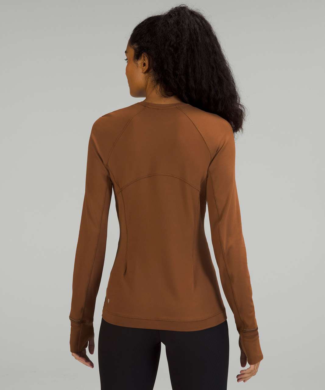 Buy the Lululemon It's Rulu Run Long Sleeve Size 6 Roasted Brown