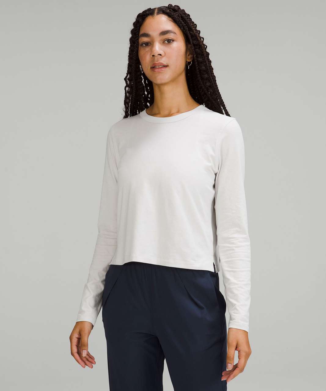 Lululemon Classic-Fit Cotton-Blend Long Sleeve Shirt - Vapor - lulu fanatics