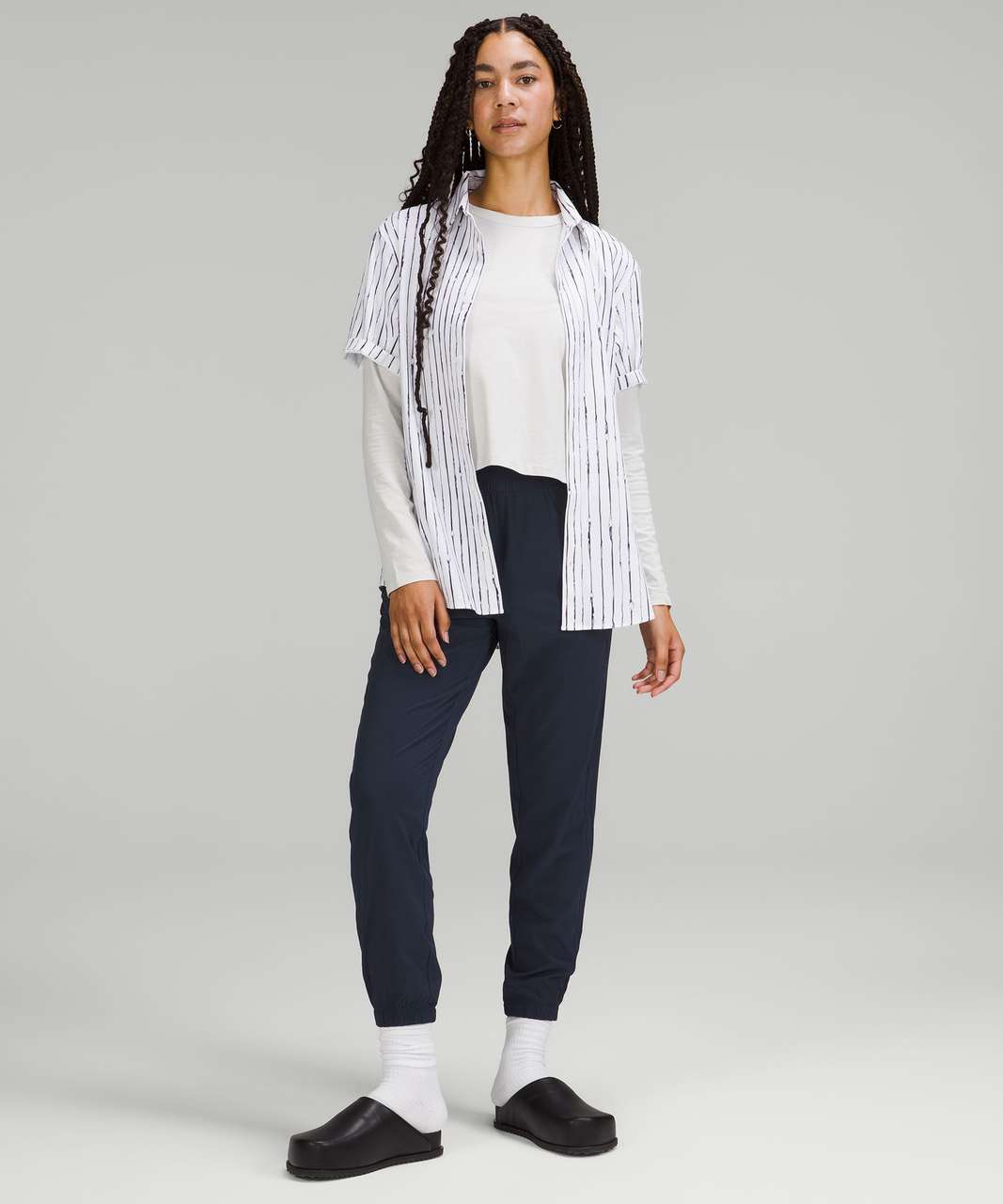 Lululemon Classic-Fit Cotton-Blend Long Sleeve Shirt - Vapor