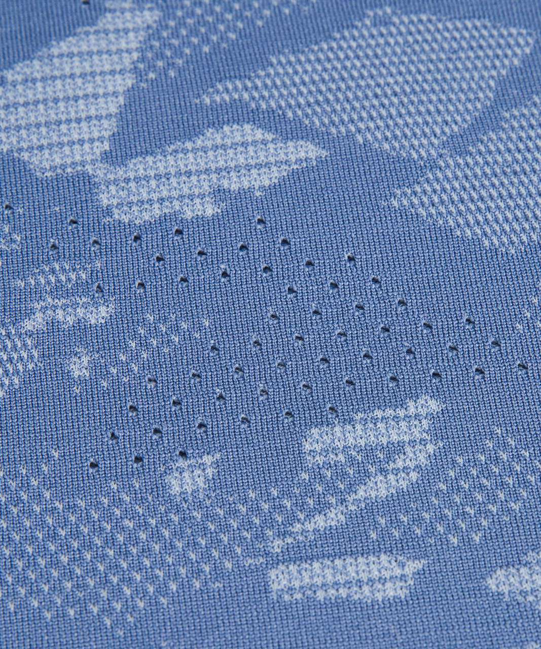 Lululemon Train to Be Short Sleeve Shirt - Mosaic Multiply Water Drop / Blue Linen