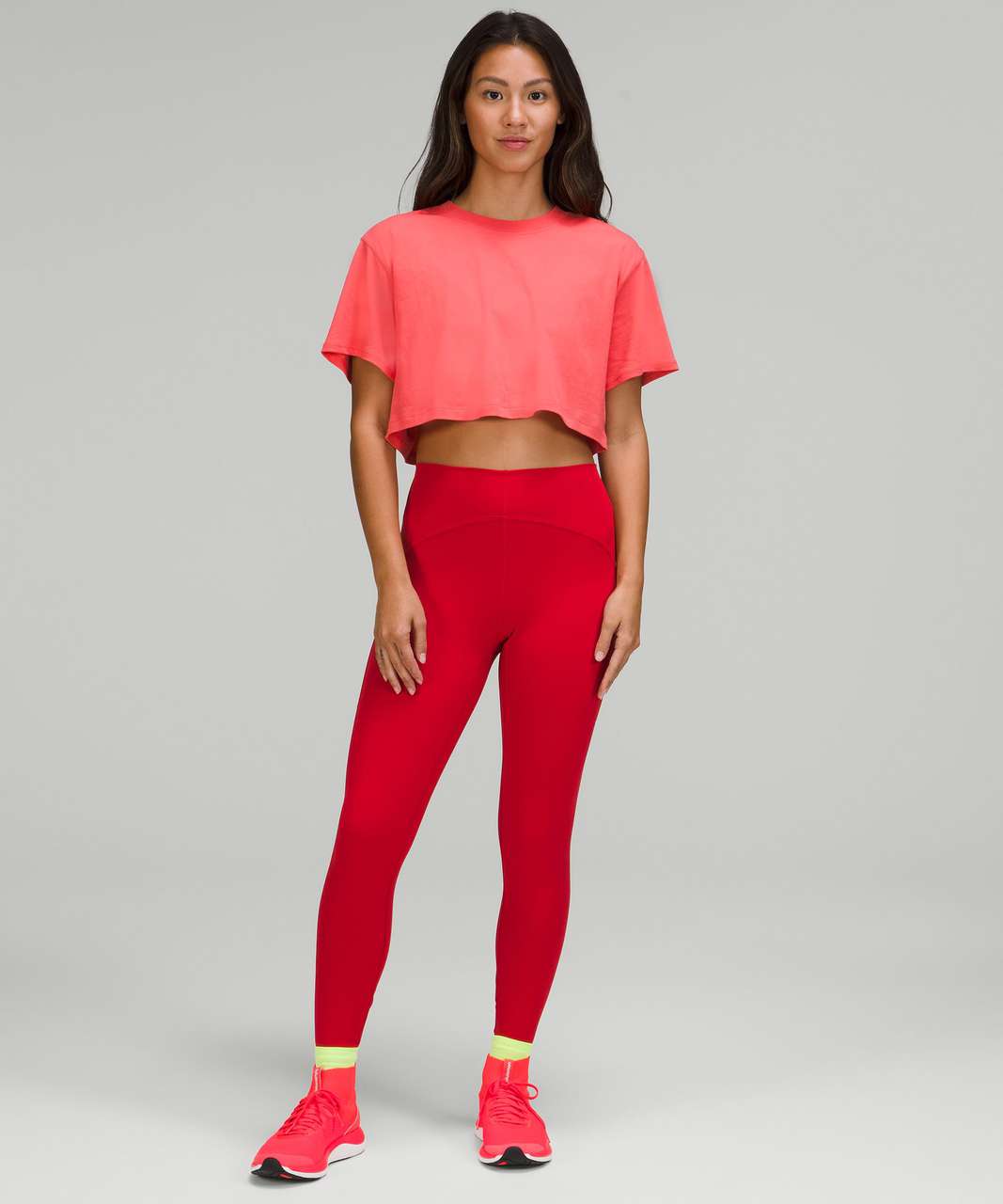 Lululemon All Yours Cropped T-Shirt - Pale Raspberry