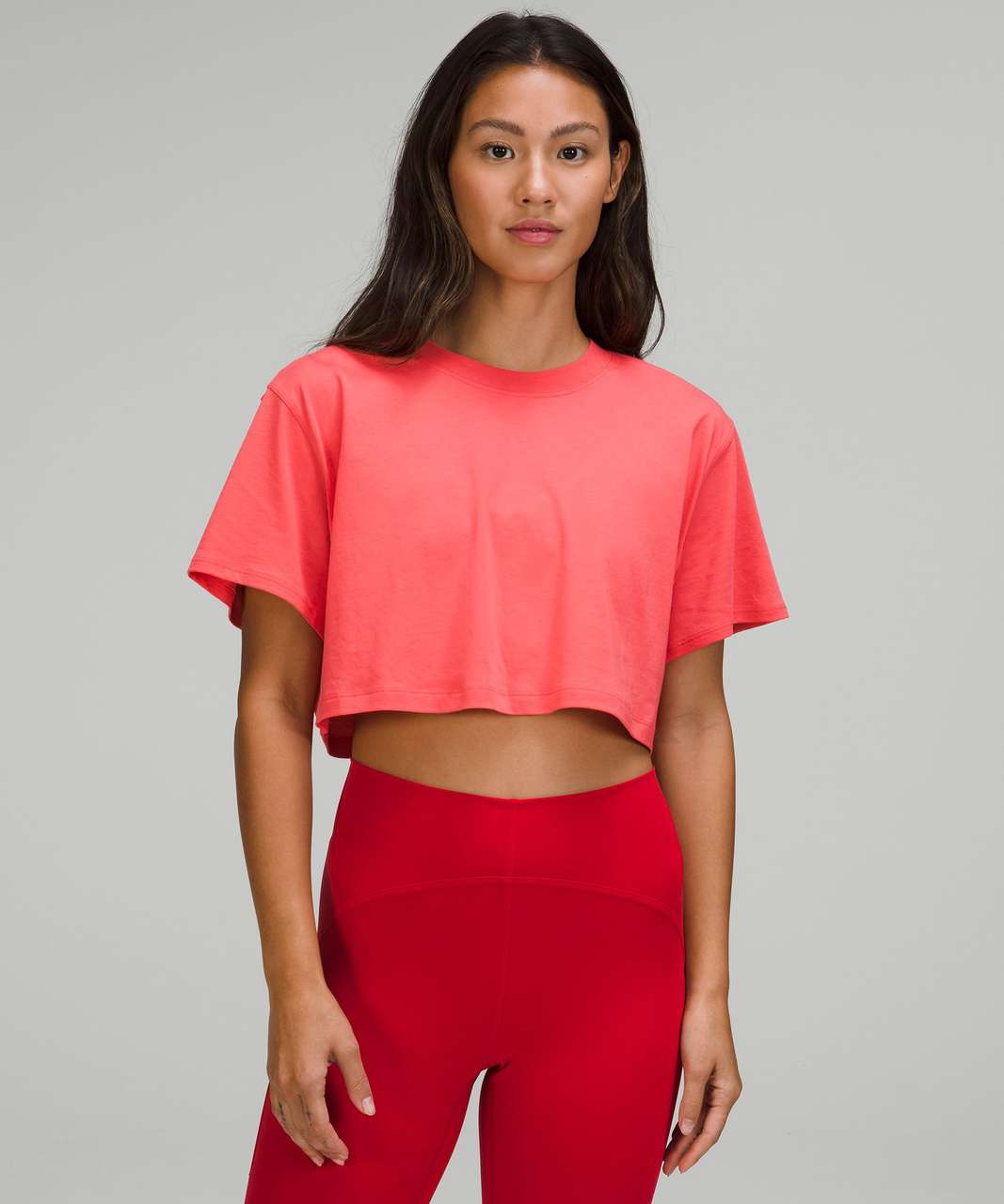 Lululemon All Yours Cropped T-Shirt - Pale Raspberry - lulu fanatics