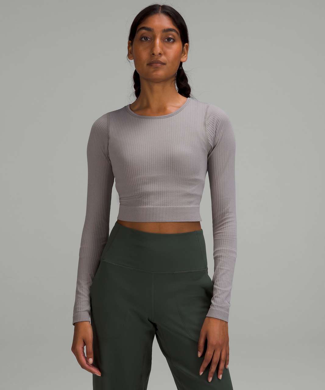 Lululemon Ebb to Street Long Sleeve Stretch Cropped Pullover Top