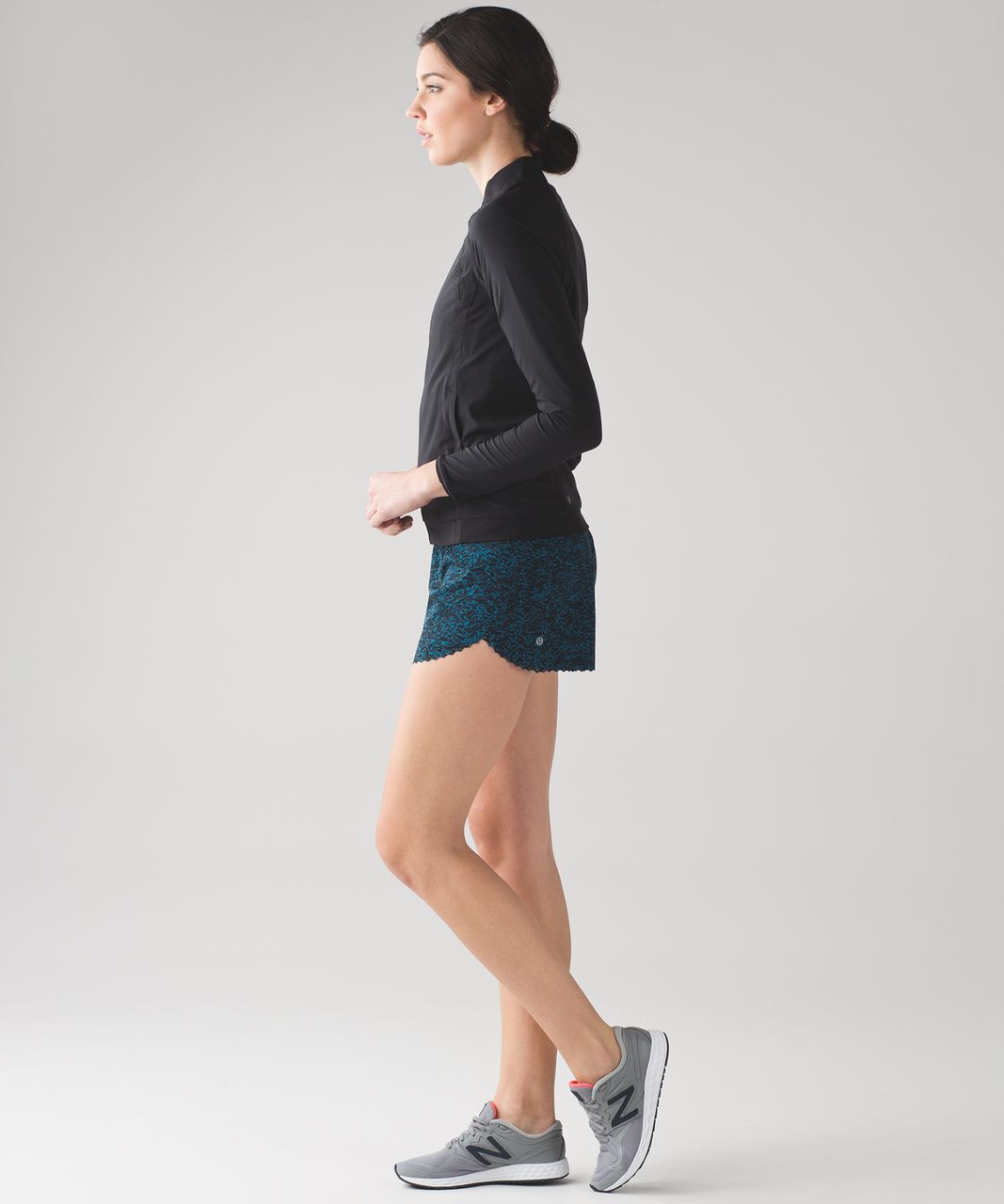 Lululemon Hit It Short (3 1/2) - Iced Wave Capri Black / Black