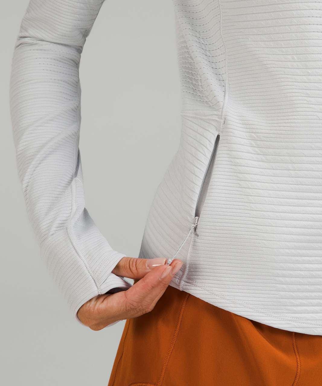 Lululemon Women's Long Sleeve Quarter Zip Activewear T-shirt Gray