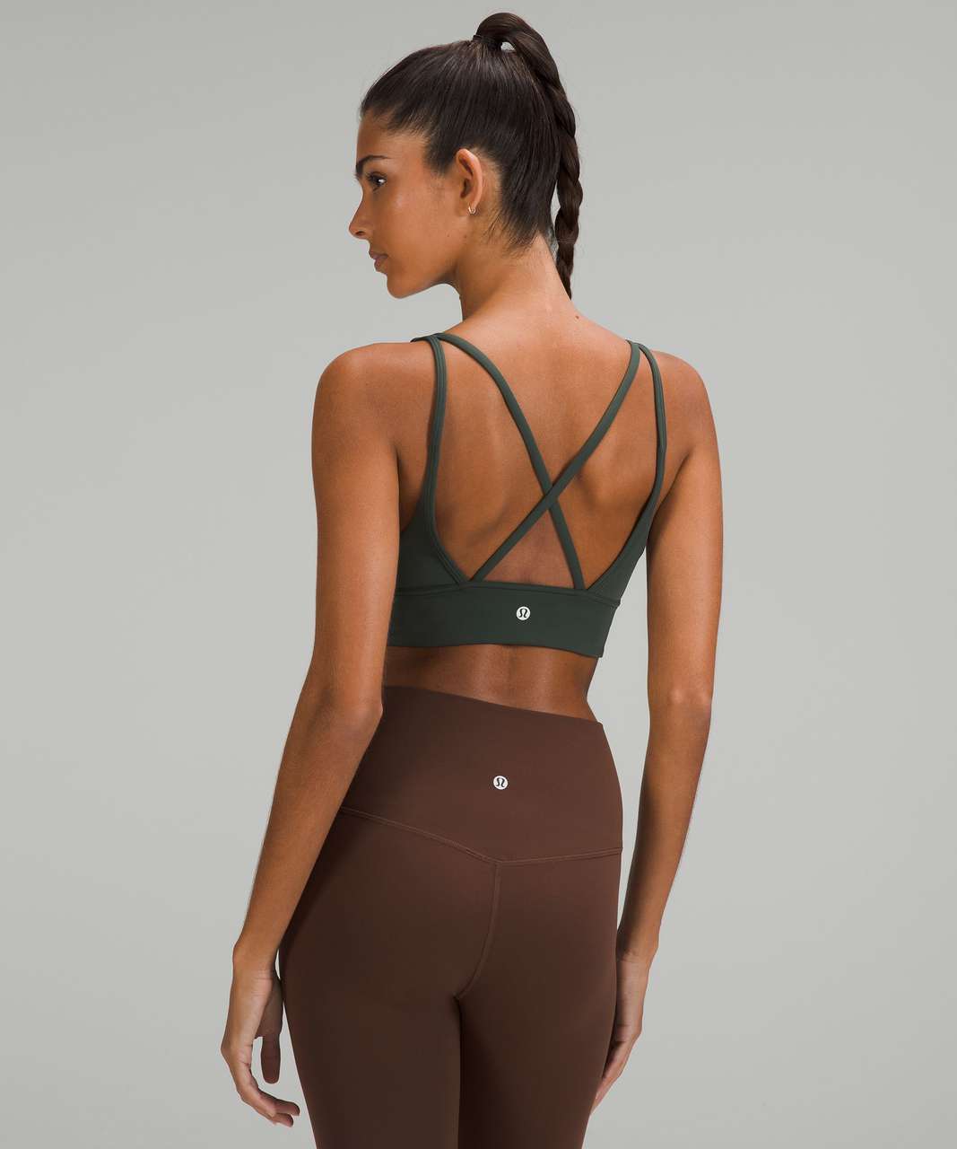 Lululemon In Alignment Longline Bra *Light Support, B/C Cup - Smoked Spruce