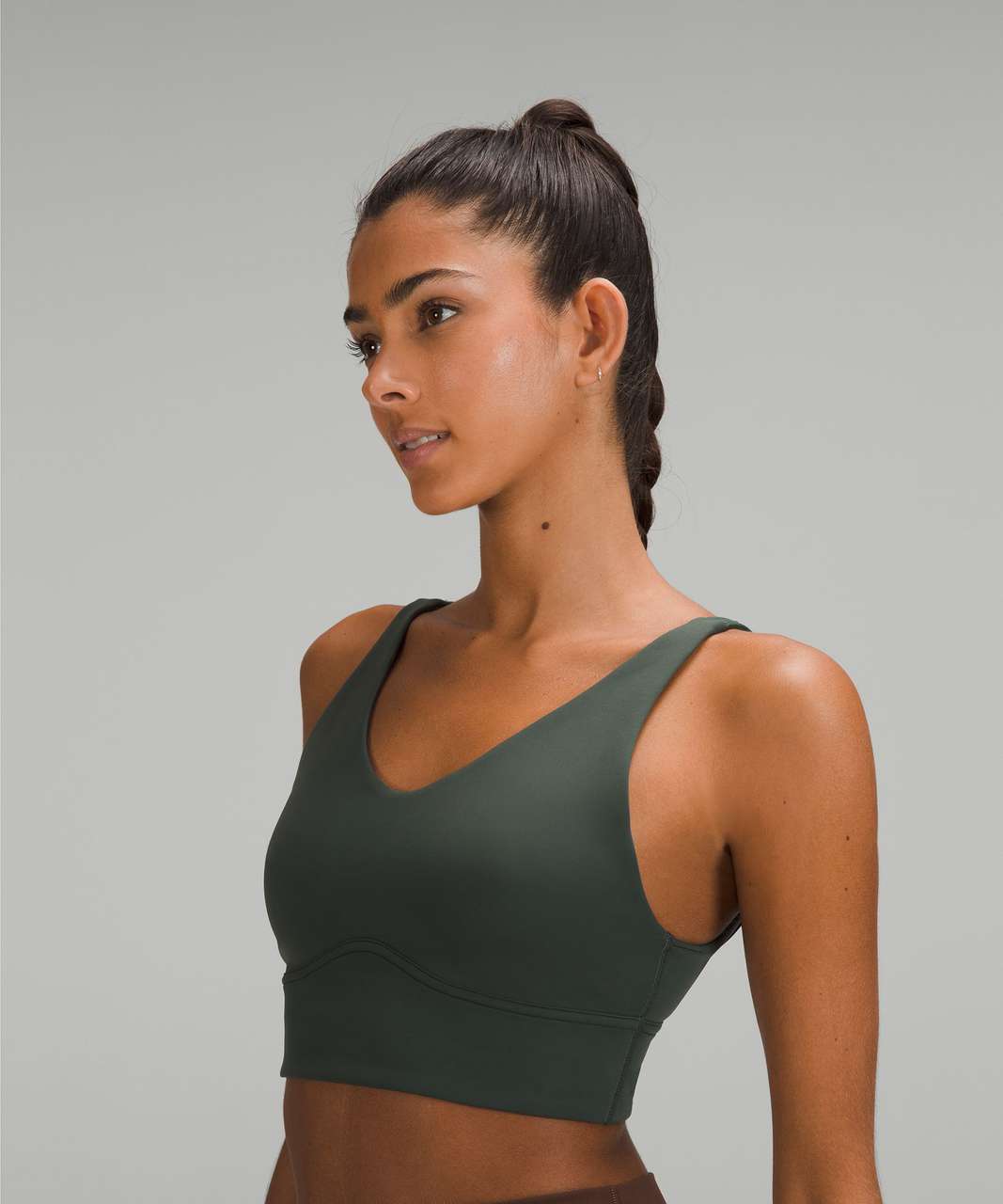 Lululemon In Alignment Straight Strap Bra Sage Green C/D Size 2