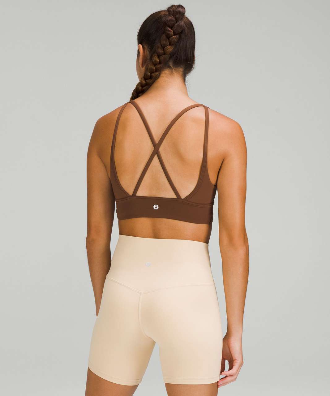 Lululemon In Alignment Straight Strap Bra Brown C/D Size 2 New