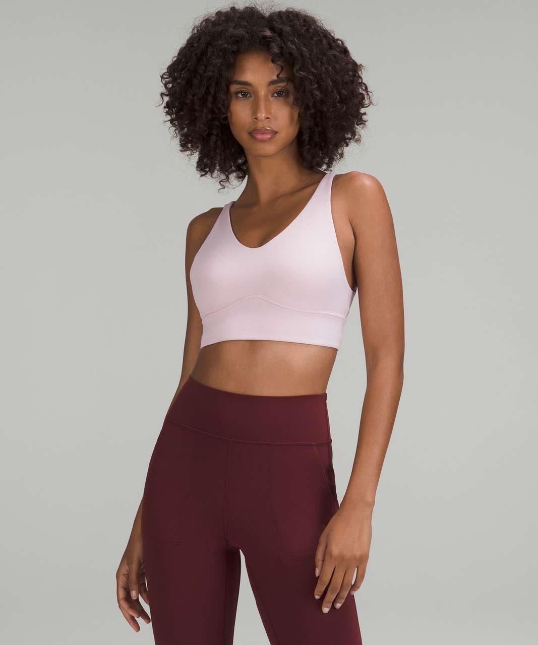 Lululemon In Alignment Longline Bra *Light Support, B/C Cup - Pink