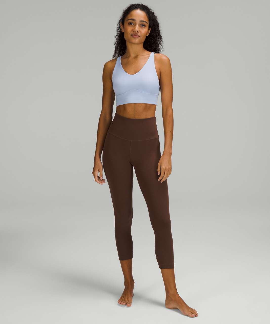 Lululemon In Alignment Longline Bra *Light Support, B/C Cup - Blue Linen -  lulu fanatics