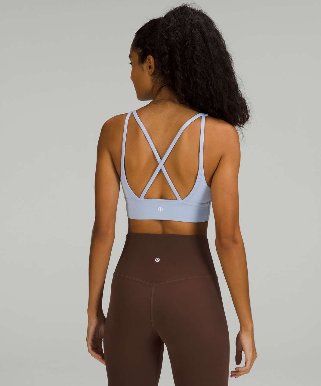 Lululemon In Alignment Longline Bra *Light Support, B/C Cup - Blue Linen -  lulu fanatics