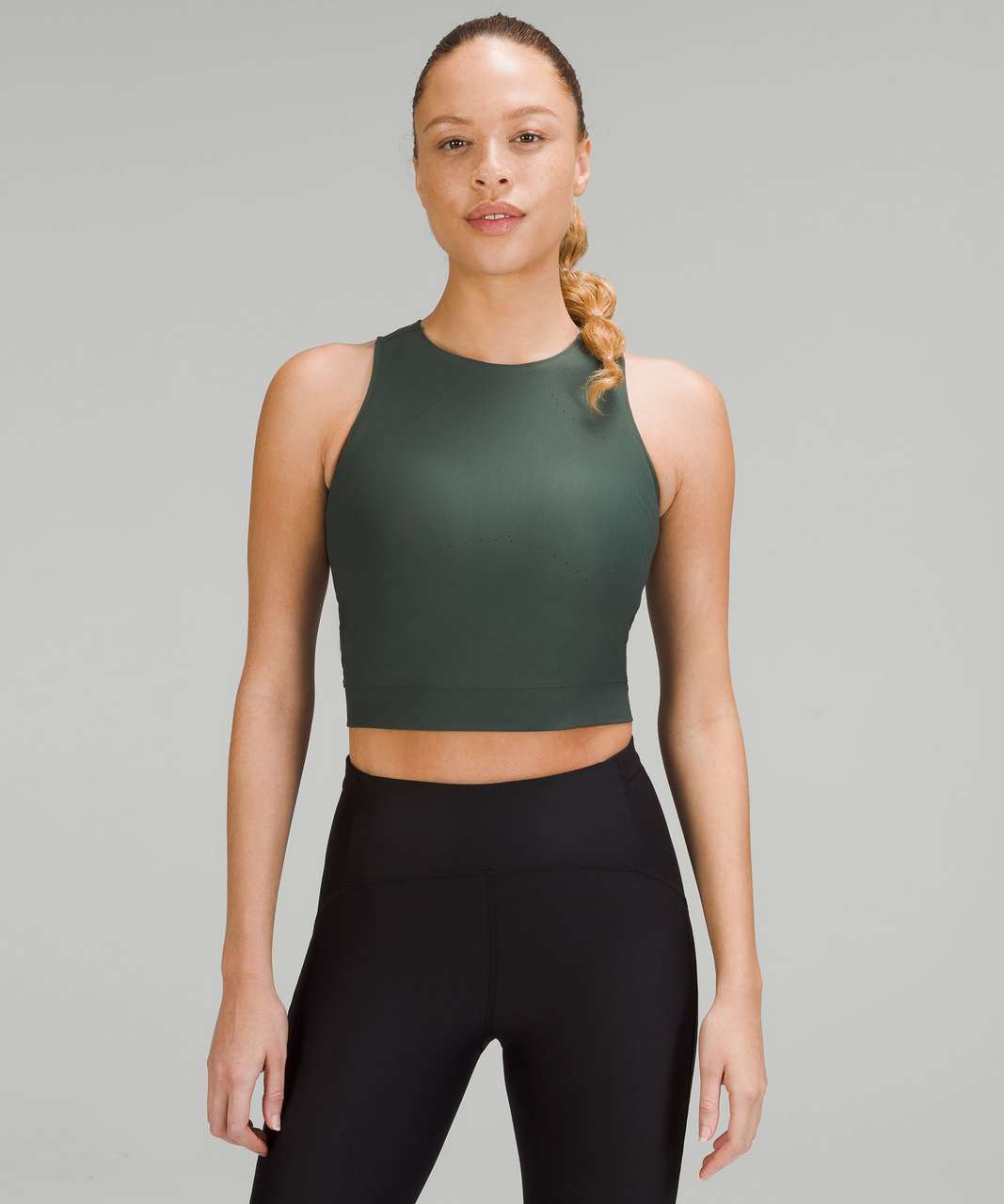 Lululemon SenseKnit Running Tank Top - Smoked Spruce