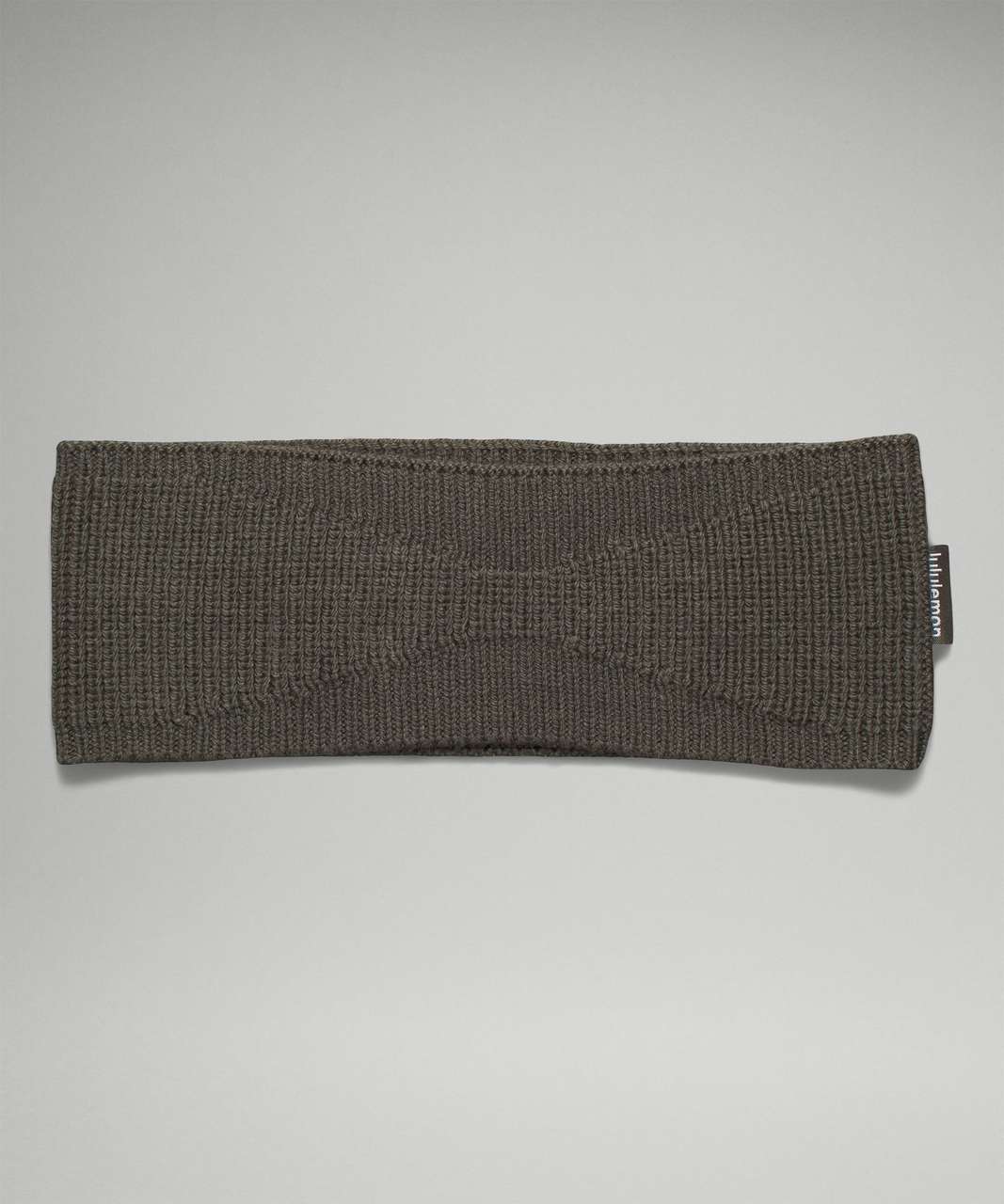 Lululemon Womens Ribbed Merino Wool-Blend Knit Ear Warmer - Heathered Carob Brown