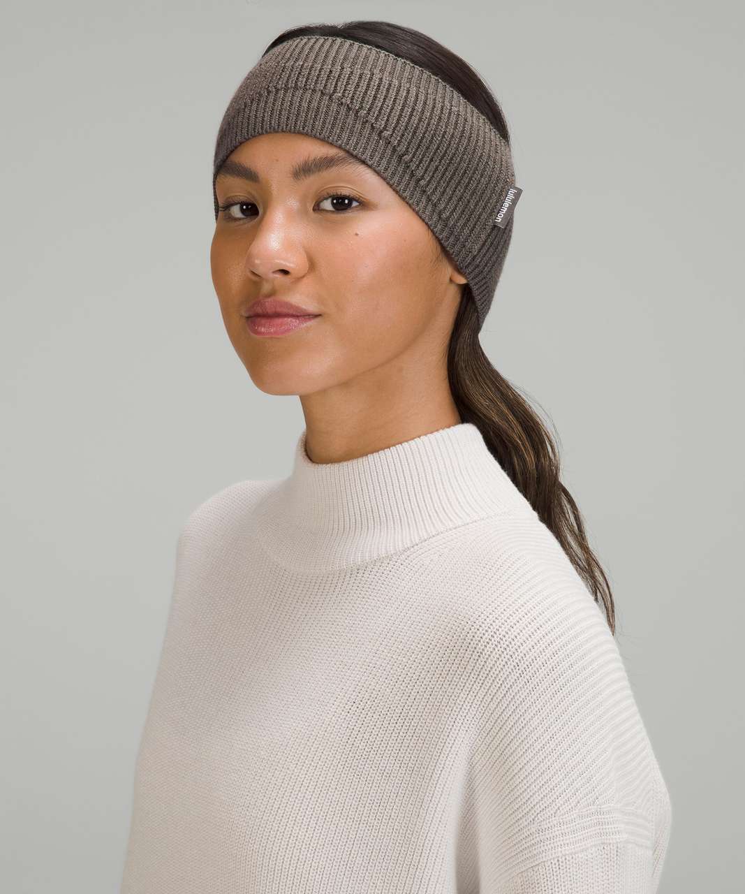 Lululemon Womens Ribbed Merino Wool-Blend Knit Ear Warmer