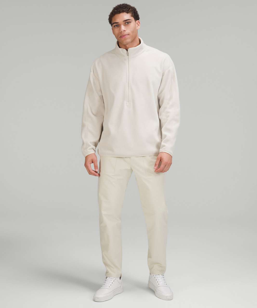 Lululemon Oversized-Fit Fleece Half Zip - Natural Ivory - lulu