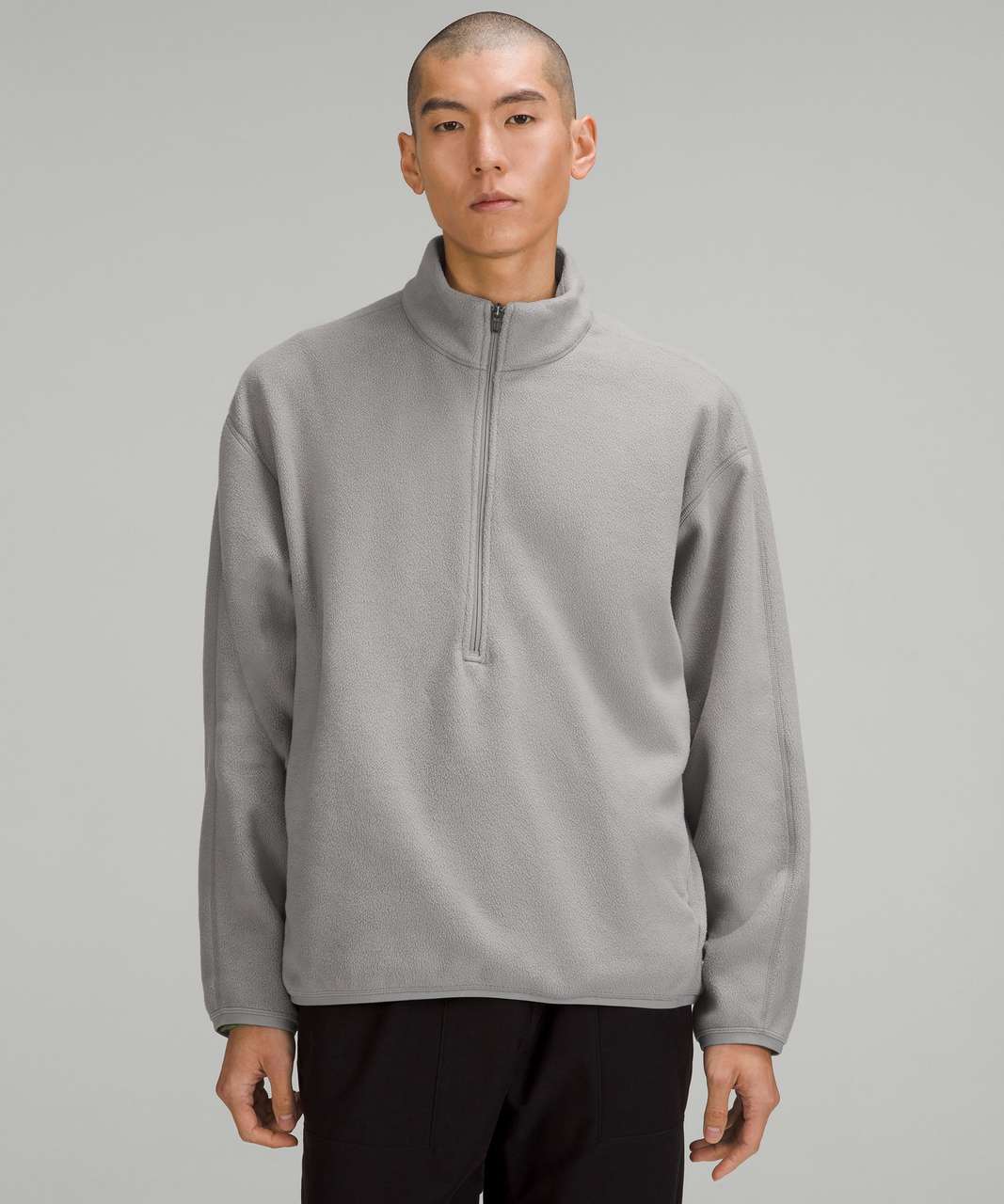 Lululemon Oversized-Fit Fleece Half Zip - Gull Grey