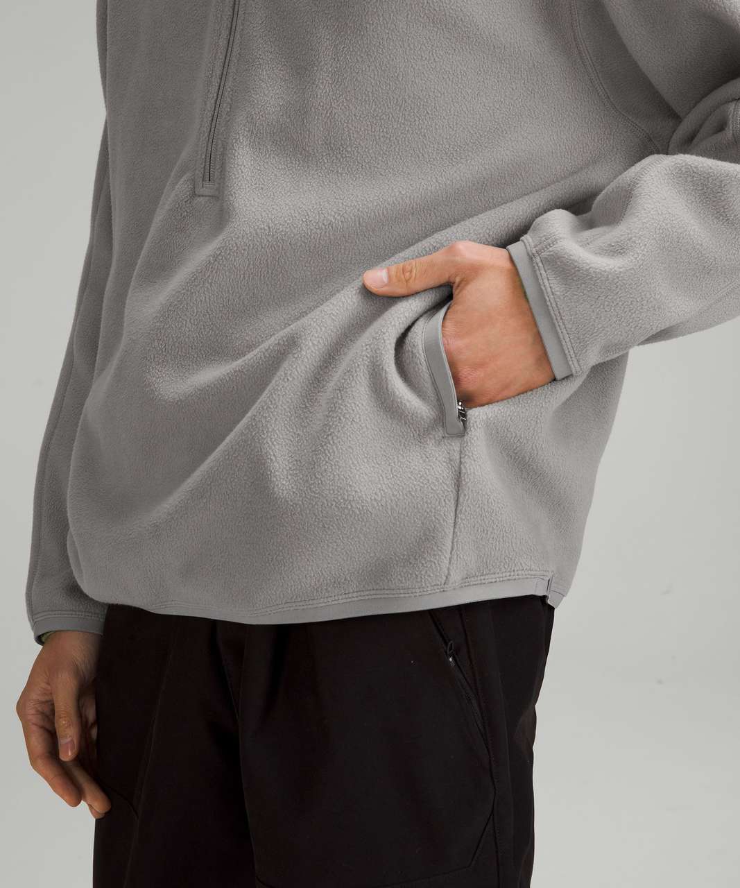 Oversized Fit Half-zip sweatshirt - Light beige - Men