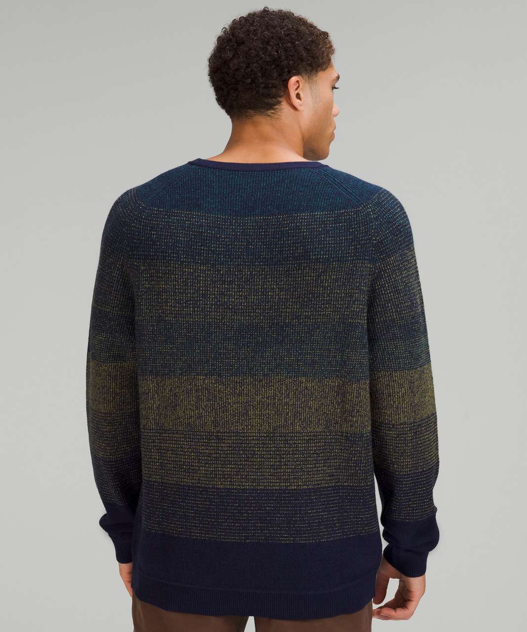 Lululemon Textured Knit Crewneck Sweater - Heathered True Navy / Heathered Golden Sand / Heathered Green Jasper