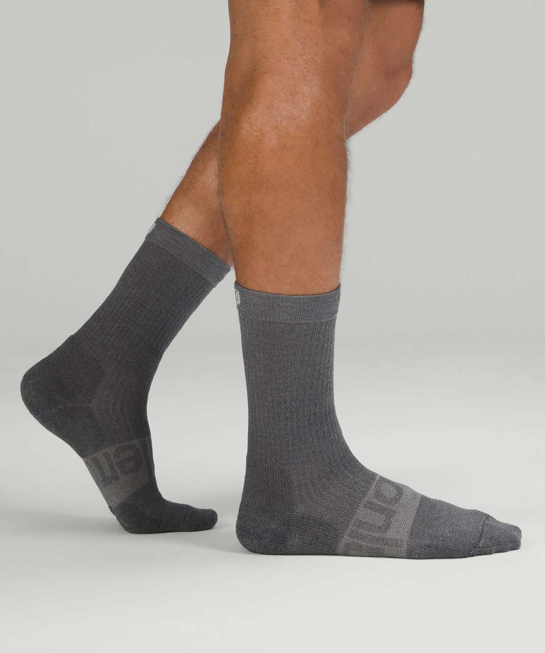 Lululemon Mens Daily Stride Crew Sock 3 Pack - Green Jasper / Gull Grey / Cayenne