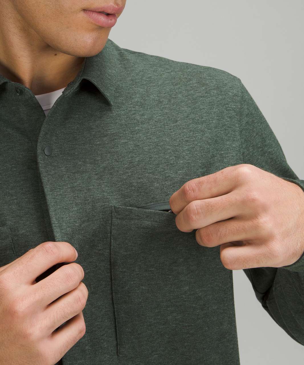 Lululemon Soft Knit Overshirt - Heathered Smoked Spruce - lulu