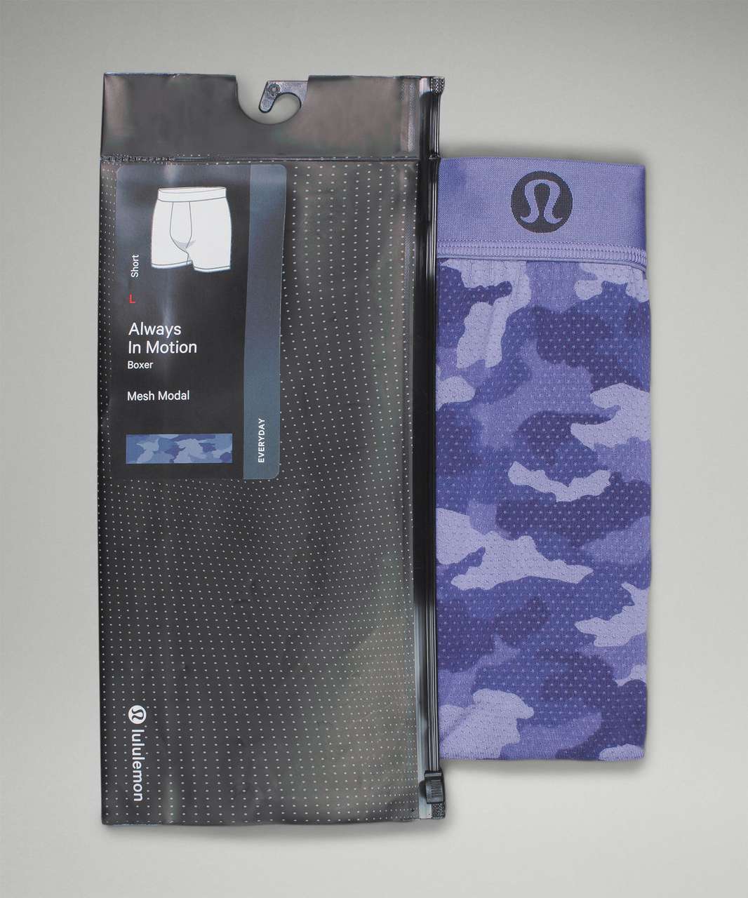 Lululemon Always In Motion Mesh Boxer 5" - Heritage 365 Camo Mini Peri Purple Multi